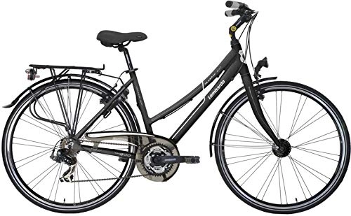 Comfort Bike : Lombardo Taranto 400 28 Inch 43 cm Woman 7SP Rim Brakes Anthracite