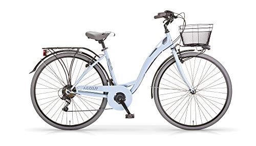 Comfort Bike : MBM 258 / 19, Agora' Mono 28' Acc 6V Unisex Adult, Blue A25, Single