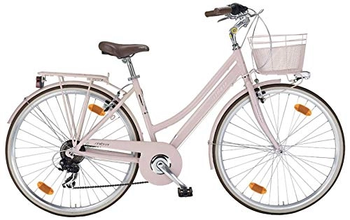 Comfort Bike : MBM Boulevard 28 Inch 43 cm Woman 18SP Rim Brakes Pink