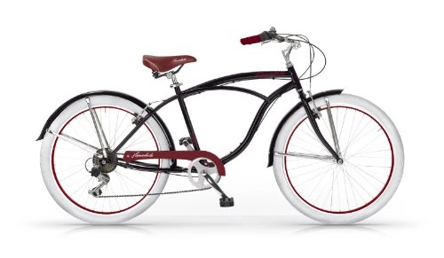 Comfort Bike : MBM HONOLULU MAN CRUISER CUSTOM 26'' BICYCLE BIKE 6S BLACK