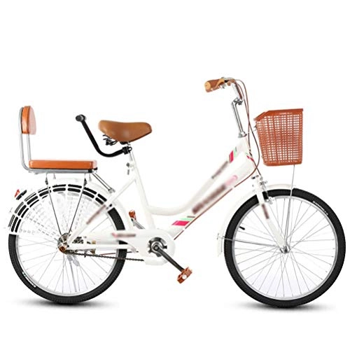 Comfort Bike : MC.PIG 24 Inch Comfort Bikes-Men'S And Women'S 22-Inch Adult Bicycle Urban Mobility Portable Bicycle Student Bicycle Road Bicycle (Color : White, Size : 22 inches)