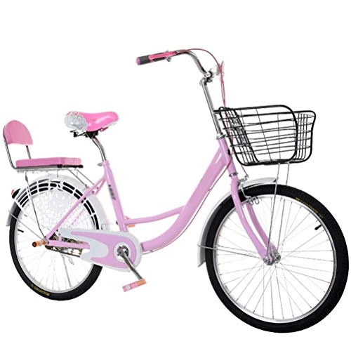 Comfort Bike : MC.PIG Commuter Bike-Ultra-Light and Portable 20 / 22 Inch Bicycle Lightweight Adult City Bicycle For City Riding and Commuting for Mens Women City Bicycle (Color : Pink, Size : 20 inches)