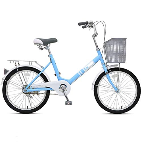 Comfort Bike : MC.PIG Women City Bicycle-20 Inch Comfort Bikes Adult Bicycle Portable Student Male Bicycle Bicycle Cruiser Bike for City Riding and Commuting (Color : Blue)