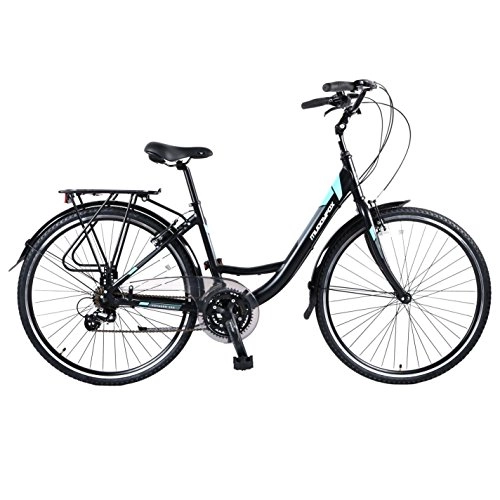Comfort Bike : Muddyfox Womens Voyager 200 Bicycle Cycle Bike Velocipede 21 Speed Gears Black 700Wh / 19Fr