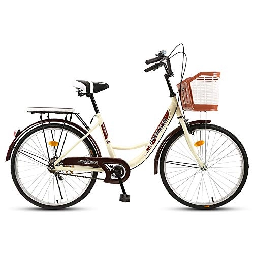 Comfort Bike : One plus one Premium City Bike in 26 Inches Comfort Bike with Basket And Back Support, Dutch Bike, Ladies Bike, City Bike, Retro, Vintage