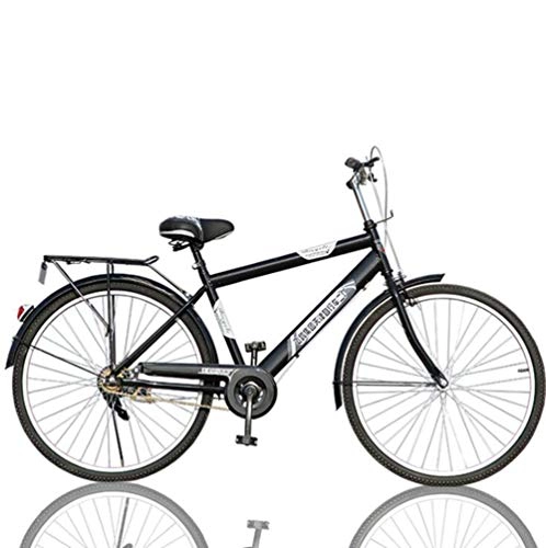 Comfort Bike : P.CHUXIN 26-inch Men?s Commuter Patrol Bike, Classic Cross-member Manned Mobility Bike (A)