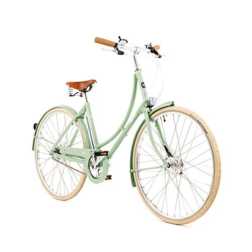 Comfort Bike : Pashley Poppy women's bike - elegant practicality - light and sprightly cycling - fresh colours - 3-speed hub gears, frame 22 inches, peppermint green chic - light - comfortable (light green).