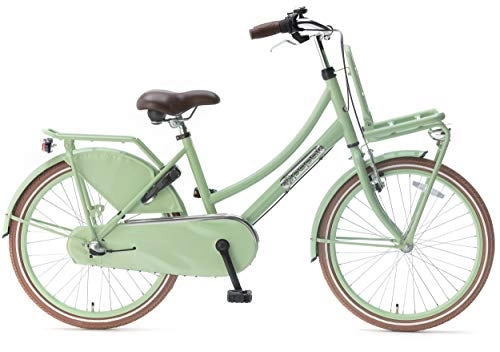 Comfort Bike : POPAL Daily Dutch Basic+ 22 Inch 36 cm Girls 3SP Coaster Brake Green