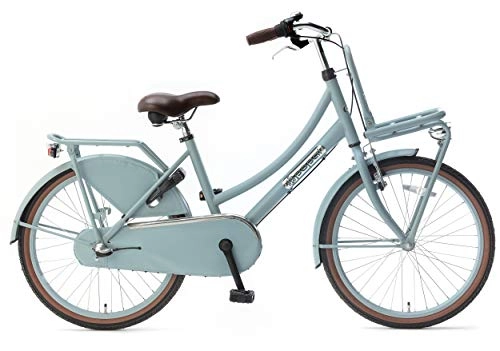 Comfort Bike : POPAL Daily Dutch Basic+ 22 Inch 36 cm Girls 3SP Coaster Brake Matte blue