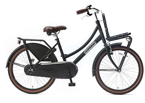 Comfort Bike : POPAL Daily Dutch Basic 22 Inch 36 cm Girls Coaster Brake Matte black