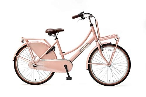 Comfort Bike : POPAL Daily Dutch Basic+ 24 Inch 42 cm Girls 3G Coaster Brake, Girls, TR24-3 Zalm, Salmon, M