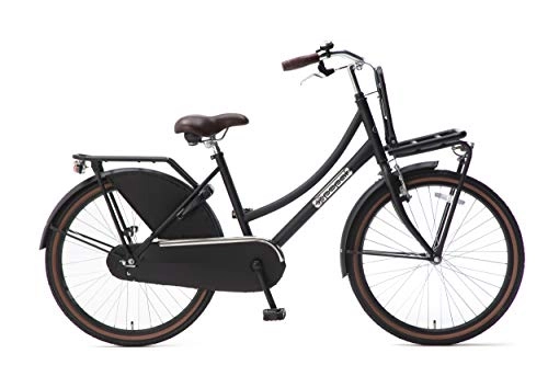 Comfort Bike : POPAL Daily Dutch Basic 24 Inch 42 cm Girls Coaster Brake Matte black