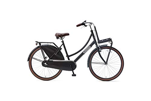 Comfort Bike : POPAL Daily Dutch Basic+ 26 Inch 46 cm Girls 3SP Coaster Brake Matte black