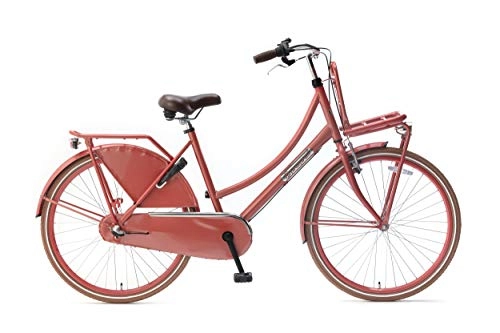 Comfort Bike : POPAL Daily Dutch Basic+ 26 Inch 46 cm Girls 3SP Coaster Brake Red