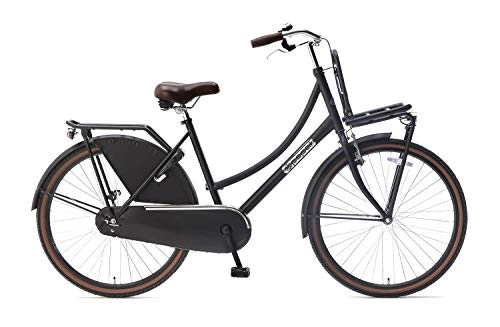 Comfort Bike : POPAL Daily Dutch Basic 26 Inch 46 cm Girls Coaster Brake Matte black