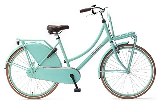 Comfort Bike : POPAL Daily Dutch Basic 26 Inch 46 cm Girls Coaster Brake Matte Green