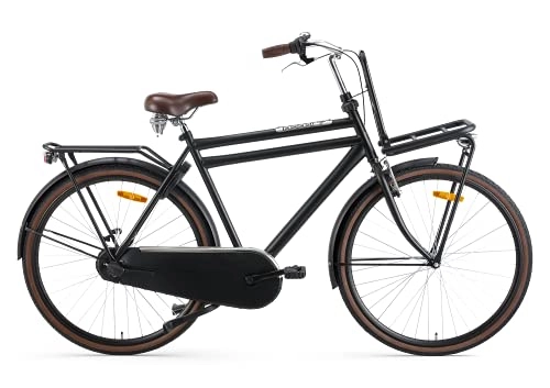 Comfort Bike : POPAL Daily Dutch Basic+ 28 Inch 57 cm Men's 3G Rim Brake, Matte Black