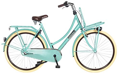 Comfort Bike : POPAL Daily Dutch Basic+ 28 Inch 57 cm Woman 3SP Coaster Brake Green