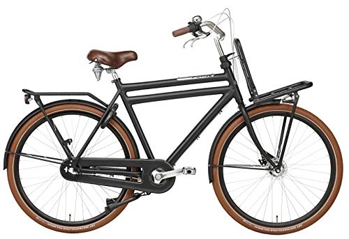 Comfort Bike : POPAL Daily Dutch Prestige 28 Inch 50 cm Men 3SP Roller brakes Matte black
