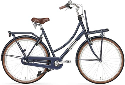 Comfort Bike : POPAL Daily Dutch Prestige 28 Inch 50 cm Woman 3SP Coaster Brake Dark Blue