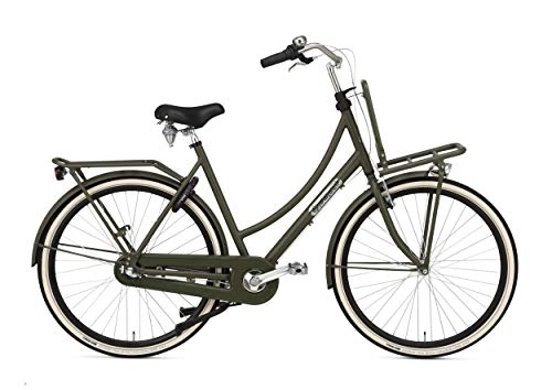 Comfort Bike : POPAL Daily Dutch Prestige 28 Inch 50 cm Woman 7SP Coaster Brake Army Green