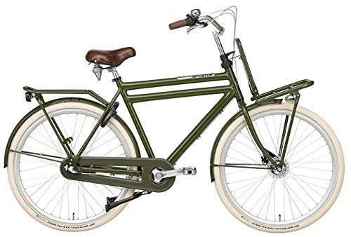 Comfort Bike : POPAL Daily Dutch Prestige 28 Inch 57 cm Men 3SP Roller brakes Green
