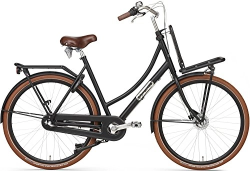 Comfort Bike : POPAL Daily Dutch Prestige 28 Inch 57 cm Woman 3SP Roller brakes Matte black