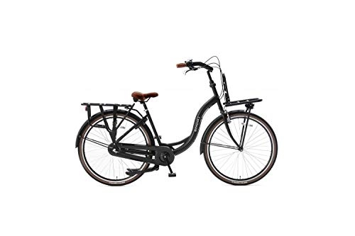 Comfort Bike : POPAL Mare 28 Inch 47 cm Woman 3SP Roller brakes Matte black