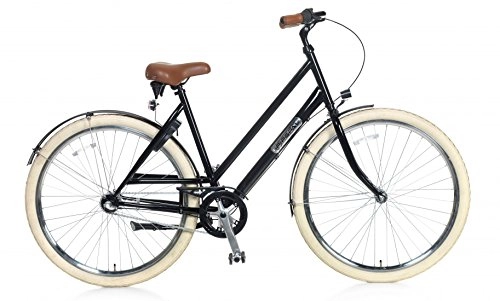 Comfort Bike : POPAL Montebella N3 28 Inch 53 cm Woman 3SP Coaster Brake Black