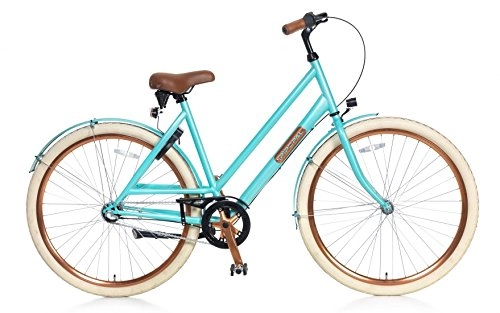 Comfort Bike : POPAL Montebella N3 28 Inch 53 cm Woman 3SP Coaster Brake Light blue