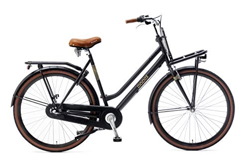 Comfort Bike : POPAL Nera 28 Inch 57 cm Woman 3SP Coaster Brake Matte black