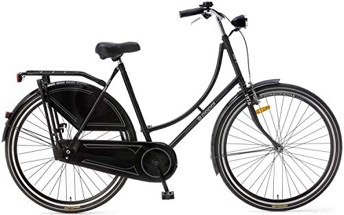 Comfort Bike : POPAL omafiets basic 28 Inch 50 cm Woman Coaster Brake Black