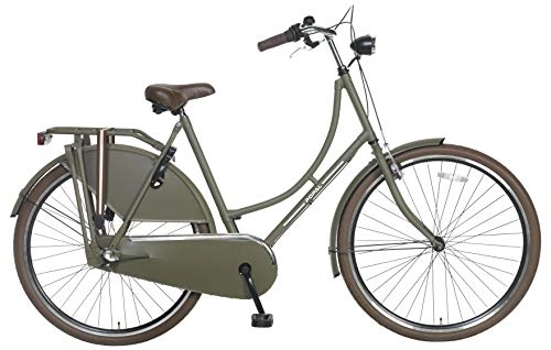 Comfort Bike : POPAL S3 28 Inch 57 cm Woman 3SP Coaster Brake Army Green