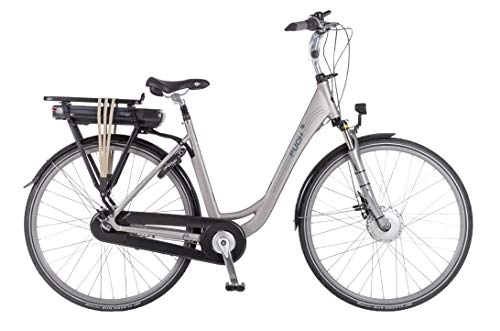 Comfort Bike : Puch E-Ambient 28 Inch 45 cm Woman 7SP Roller brakes Silver