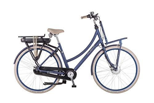 Comfort Bike : Puch E-Rock 28 Inch 45 cm Woman 7SP Roller brakes Matte blue