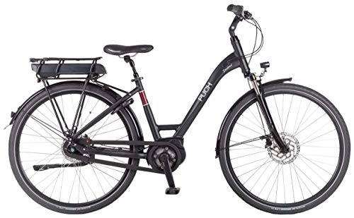 Comfort Bike : Puch Stadrad E 28 Inch 45 cm Woman 7SP Disc Brake Matte black