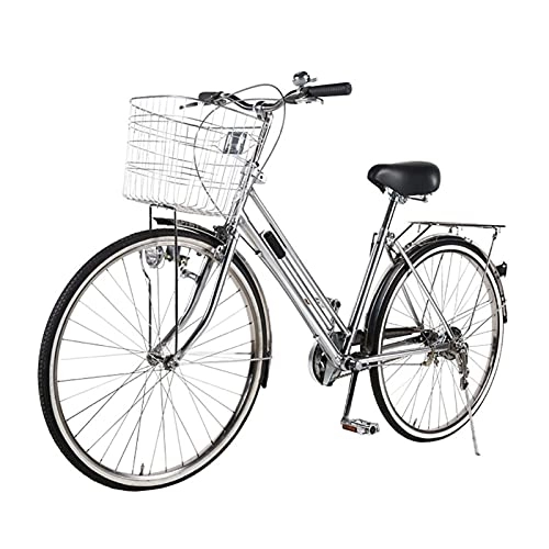 Comfort Bike : QIU 26 inch women's bike, City Bike from 160 cm, bike light, 21 speed gear, ladies city bike, women's bike, Comfort, Bikes, Retro, Woman Lady Girl Vintage City Bike with Inflator
