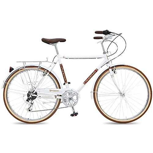 Comfort Bike : QIU Women's Spring 7 Speeds Ladies and Girls Dutch Style City Bike Lightweight 700C with parts(24 / 26inch) (Color : White, Size : 26")