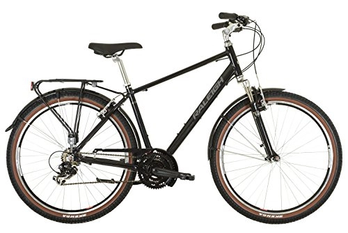 Comfort Bike : Raleigh Men's Pioneer Trail Street Equipped, Black, Size 17