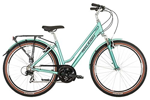 Comfort Bike : Raleigh Women's Pioneer Trail Street Equipped, Turquoise, Size 15