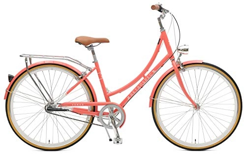 Comfort Bike : Retrospec Bicycles Step-Thru Frame Venus-1 Single-Speed Urban Commuter City Bicycle, Coral, 38cm-Small / Medium
