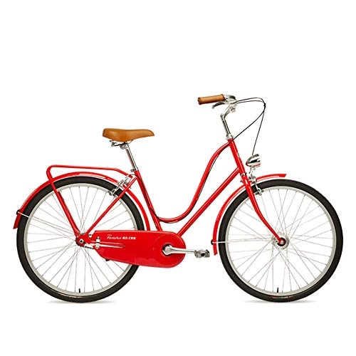 Comfort Bike : Road Bike Adult Children Convenient Ultra-light Leisure Bicycle Suitable for City Commuting To Work, Red