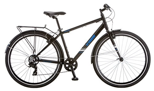 Comfort Bike : Schwinn Continental Commuter Men's 7 Speed 700C Wheel Bicycle, Black, 18" / Medium Frame Size