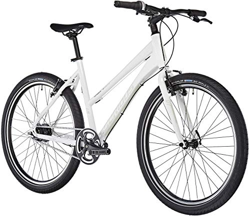 Comfort Bike : SERIOUS Unrivaled 7 Women white glossy Frame size 52cm 2018 City Bike