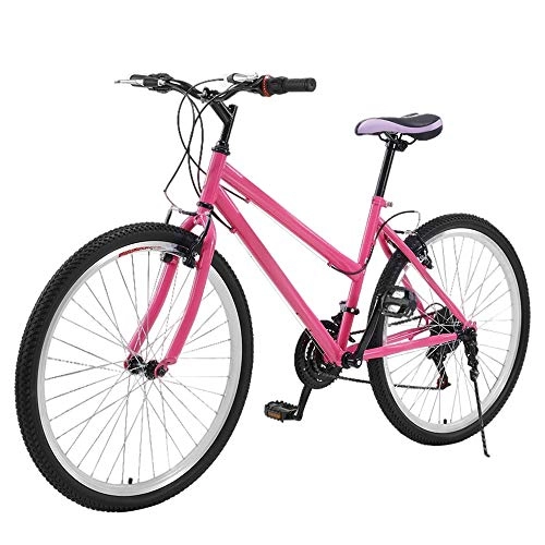 Comfort Bike : SNAWEN City Bike 26 Inch, Frame Urban Woman Bicycle, Carbon Steel Frame 21 Speed Shimano Retro Vintage Adult Ladies