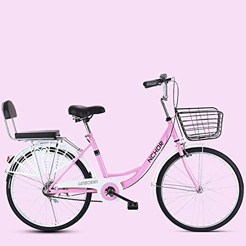 Comfort Bike : Swing around 31-Inch, 28-Inch Adult Bicycles for Men And Women, Women's Bicycles, Students Commuting Shared Bicycles, Pink, 86cm