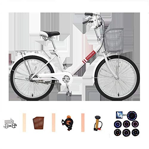 Comfort Bike : TRGCJGH Bicycle 20-inch City Bicycle Lightweight Commuter Male And Female Student Retro Lady Bike Adult Single Speed, C-20inches