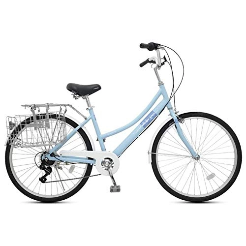 Comfort Bike : TRGCJGH Bicycle Adult Ladies Speed Ordinary Retro Lightweight Bicycle 7 Speed 26 Inches, A-26inch7speed
