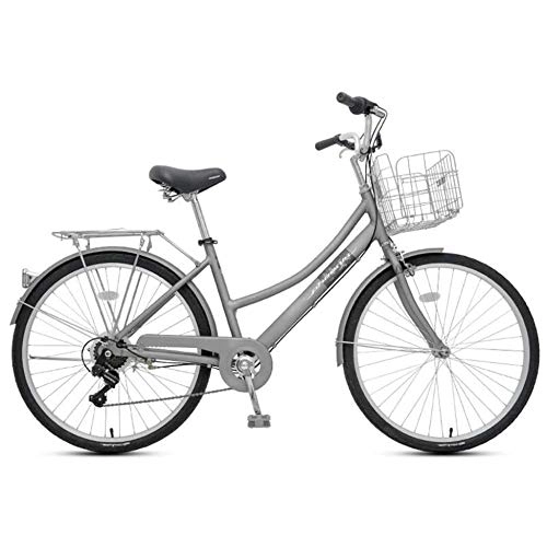 Comfort Bike : TRGCJGH Bicycle Adult Ladies Speed Ordinary Retro Lightweight Bicycle 7 Speed 26 Inches, B-26inch7speed