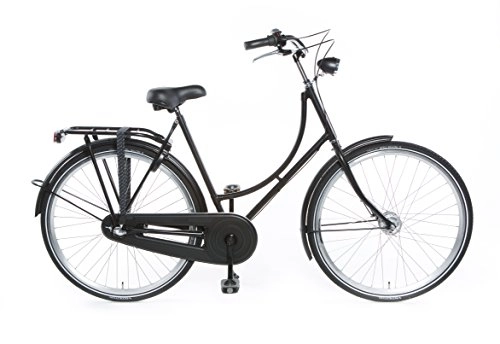 Comfort Bike : Tulipbikes, classic Dutch bike "Tulip 2", matt black, 3 speed Shimano, framesize 50cm
